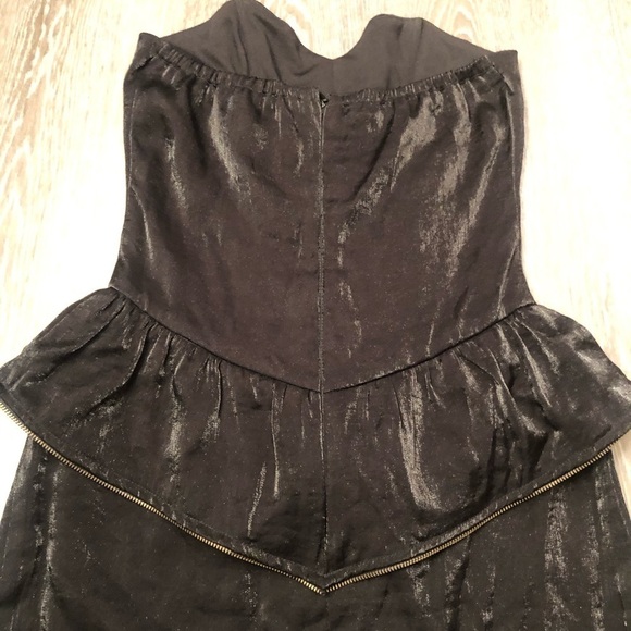 Lurker Label by Matix Strapless Black Peplum Women’s Dress Size S Edgy Y2K Vibes - Picture 7 of 10